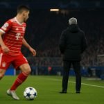 Vincent Kompany langs de zijlijn bij Bayern München tijdens een Champions League-avond