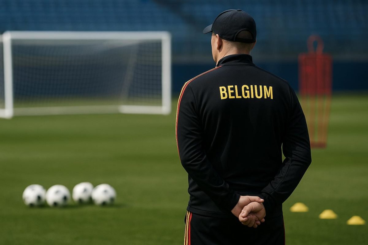 Rudi Garcia tijdens een moment rond de Rode Duivels, in de aanloop naar de stage in de Verenigde Staten.
