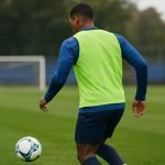 Matte Smets van KRC Genk tijdens een trainingsmoment op het veld