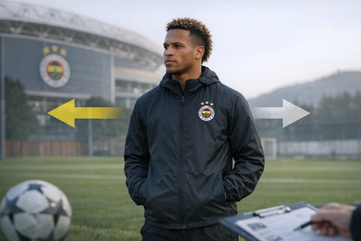 TransferScout-visual rond Loïs Openda met Juventus- en Fenerbahçe-context en scouting-sfeer