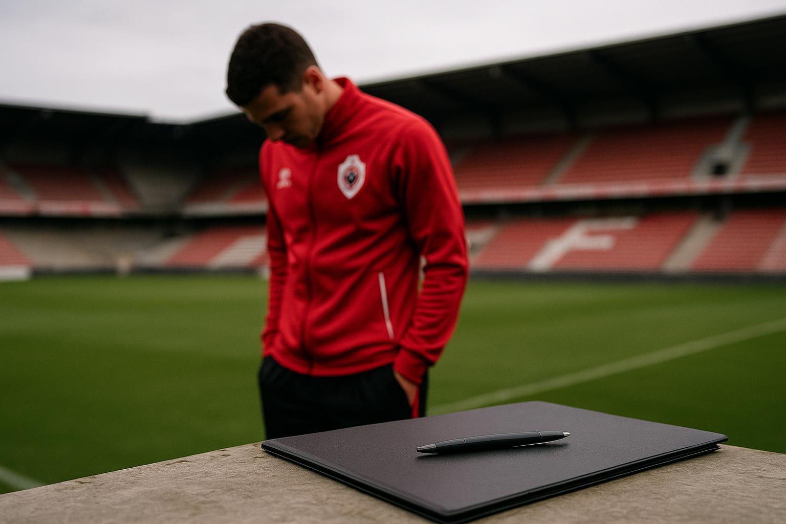 Dennis Praet in Antwerp-context tijdens een training, met de Bosuil op de achtergrond.