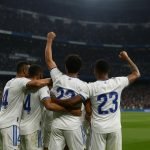 Sfeerbeeld in het Bernabéu tijdens Real Madrid tegen Manchester City in de Champions League