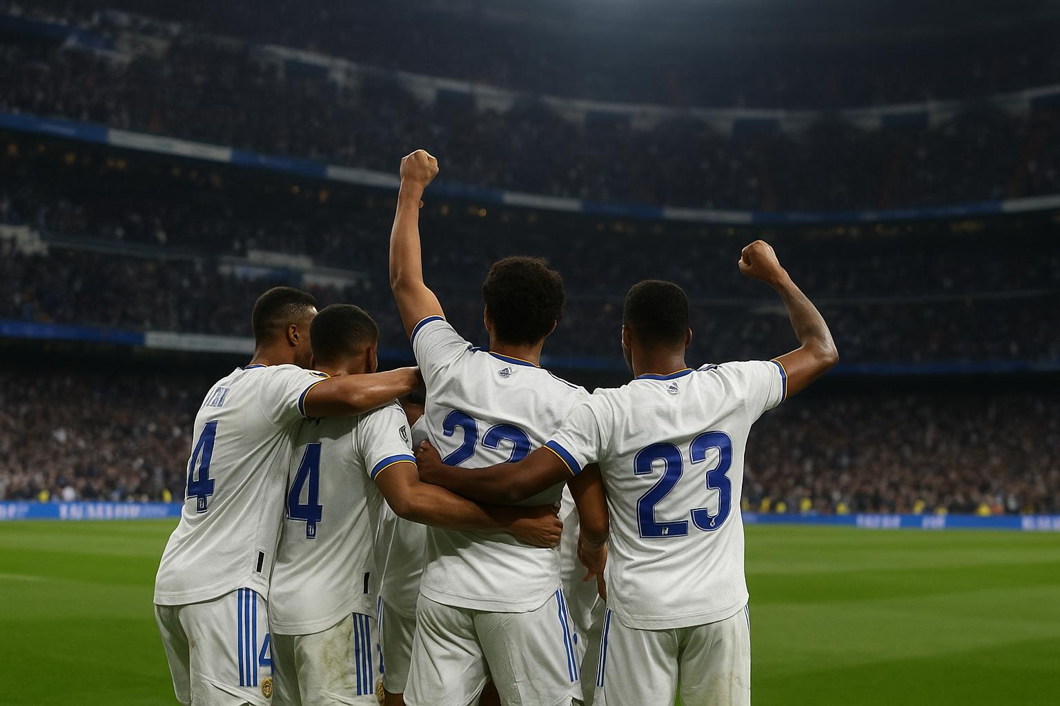 Sfeerbeeld in het Bernabéu tijdens Real Madrid tegen Manchester City in de Champions League