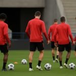 Trainingssituatie bij de Rode Duivels in aanloop naar een oefeninterland.