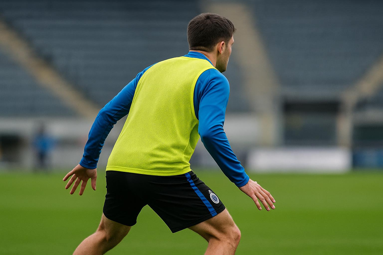 Zaid Romero in actie op training bij Getafe, met focus op verdedigende situatie
