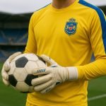 Doelman in tenue van SK Beveren tijdens een moment rond de titelviering