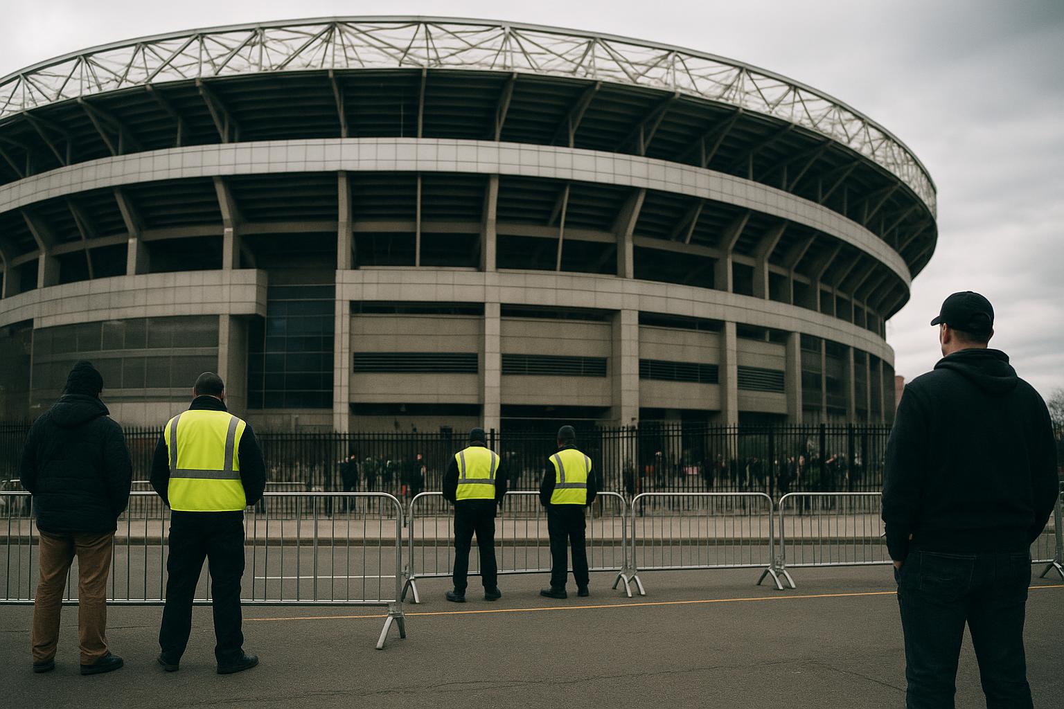 Sfeerbeeld van een WK-stadion in Noord-Amerika zonder herkenbare gezichten
