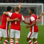 AZ viert een doelpunt tegen Sparta Praag in de Conference League