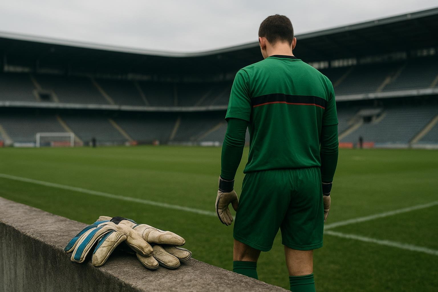 Guillaume Hubert, doelman, tijdens een moment op het veld in clubkleuren