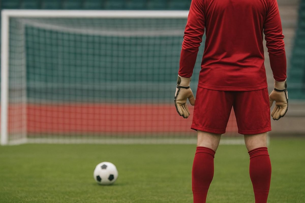 Matthieu Epolo, doelman van Standard Luik, tijdens een trainingsmoment