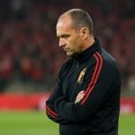 Rudi Garcia langs de zijlijn bij de Rode Duivels tijdens een wedstrijdmoment