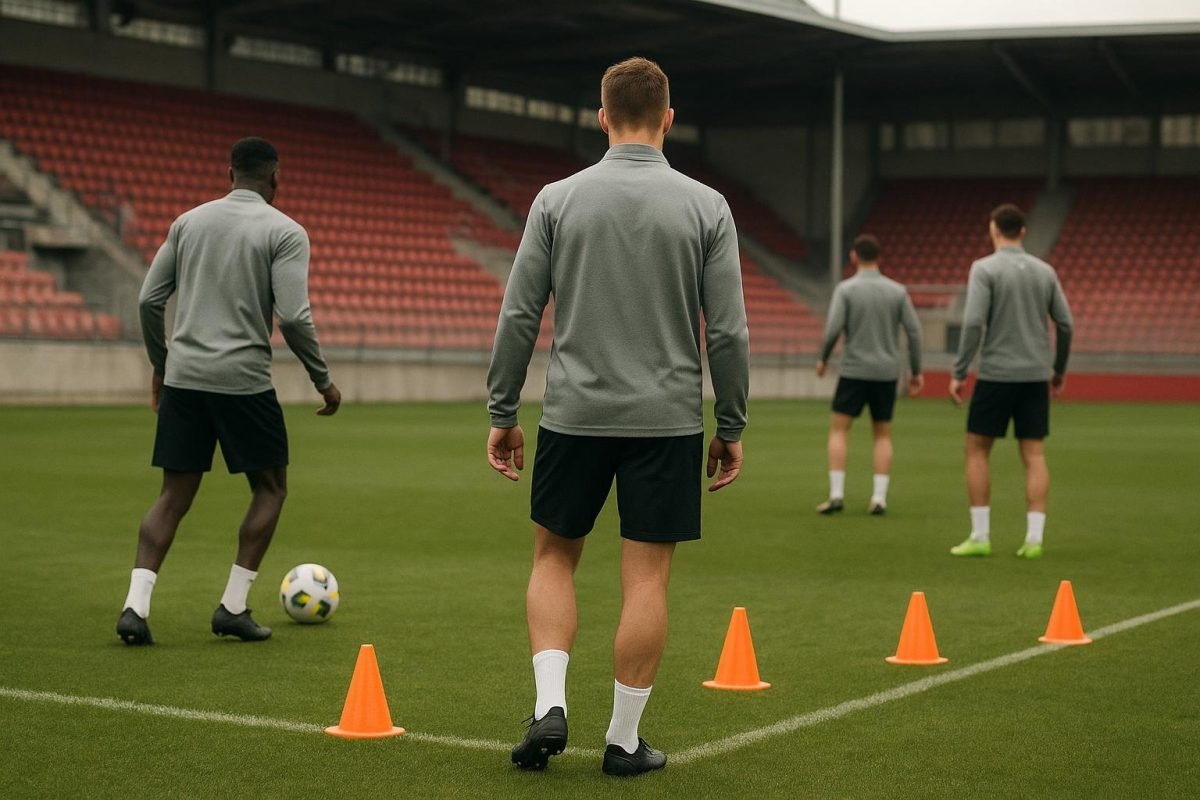 Thorgan Hazard in trainingscontext in aanloop naar een selectie bij de Rode Duivels