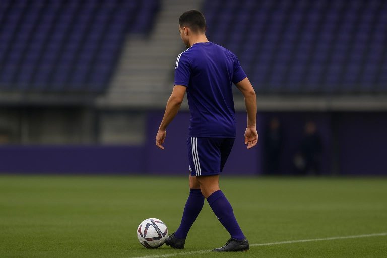 Alexis Flips van RSC Anderlecht tijdens een trainingsmoment in Neerpede