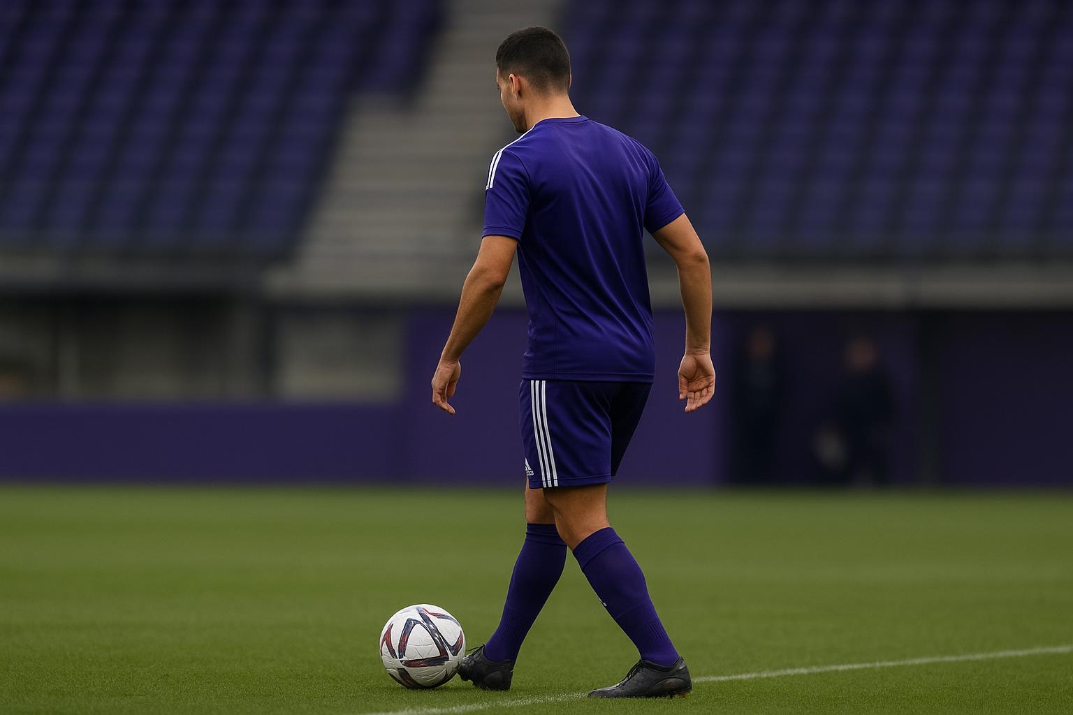 Alexis Flips van RSC Anderlecht tijdens een trainingsmoment in Neerpede
