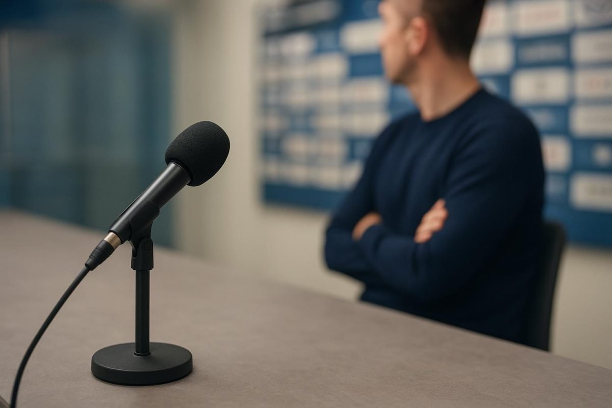 Steven Defour tijdens een interviewmoment in Belgische voetbalcontext