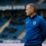 Nicky Hayen langs de zijlijn bij KRC Genk in de Cegeka Arena