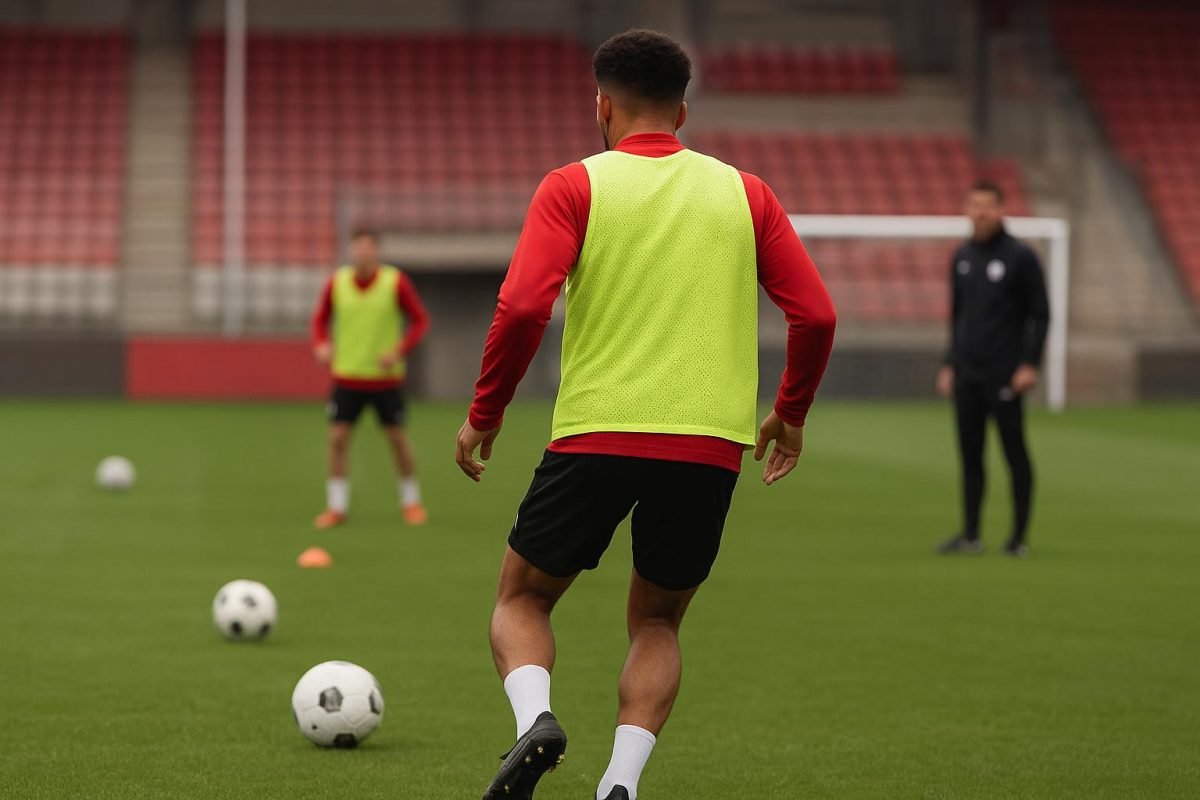 Training bij Royal Antwerp FC met focus op de terugkeer van Mauricio Benítez