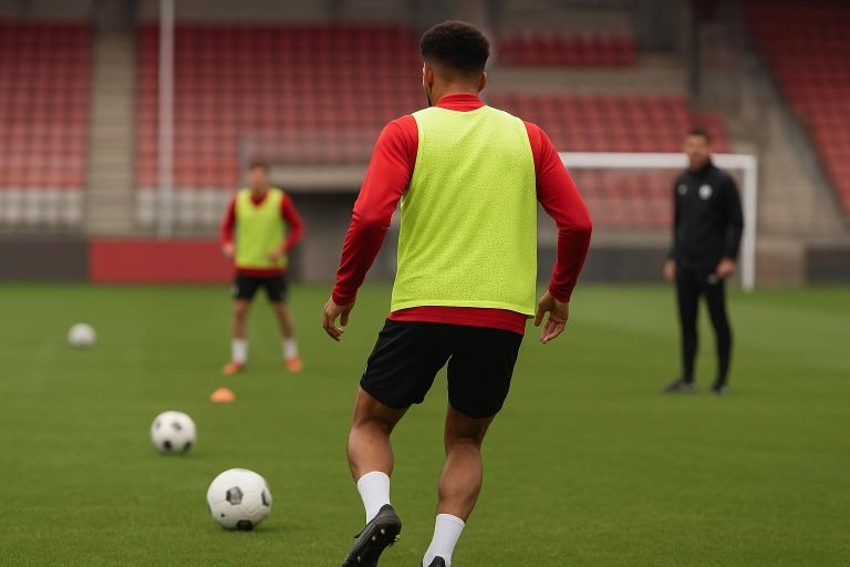 Training bij Royal Antwerp FC met focus op de terugkeer van Mauricio Benítez