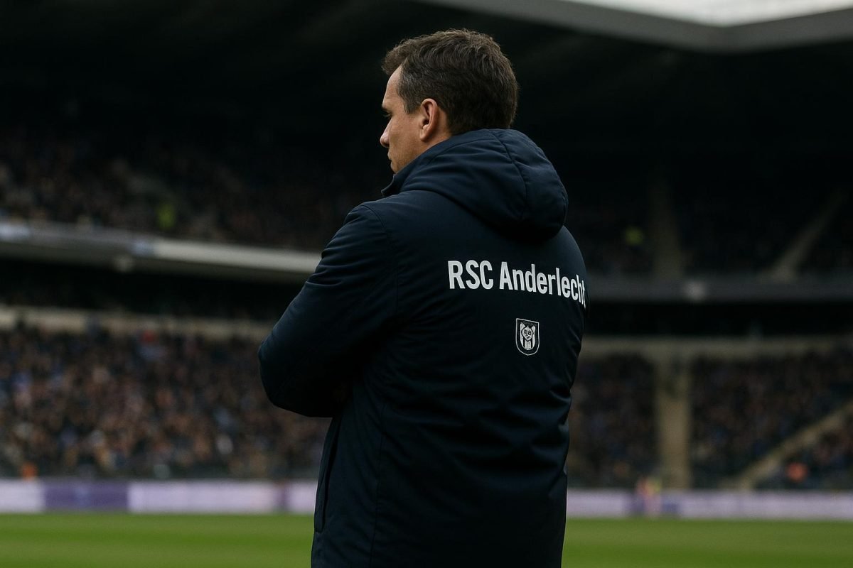 Jérémy Taravel langs de zijlijn bij RSC Anderlecht