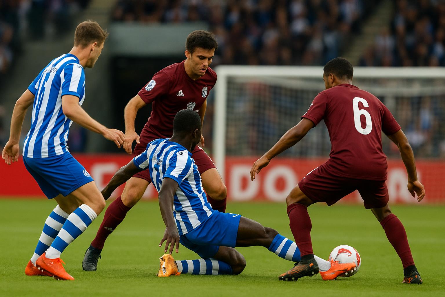 Spelmoment uit KAA Gent tegen Zulte Waregem in de Jupiler Pro League