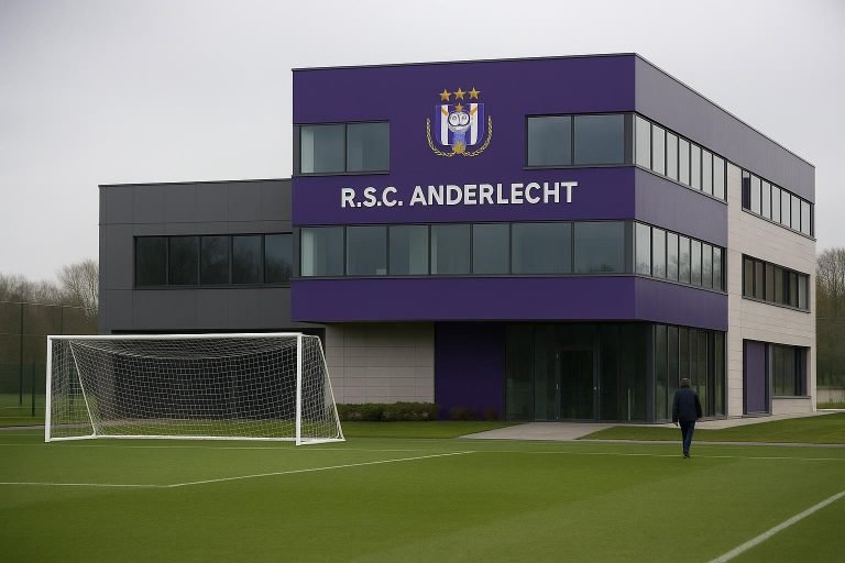 Beeld van het trainingscentrum van RSC Anderlecht in Neerpede