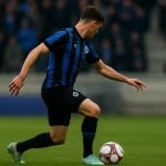 Jorne Spileers van Club Brugge tijdens een wedstrijdmoment