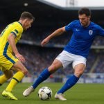 Wedstrijdbeeld van de Limburgse derby tussen KRC Genk en Sint-Truiden