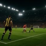 Sfeerbeeld in een voetbalstadion tijdens een interlandavond