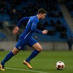 Zakaria El Ouahdi van KRC Genk in actie tijdens een wedstrijd