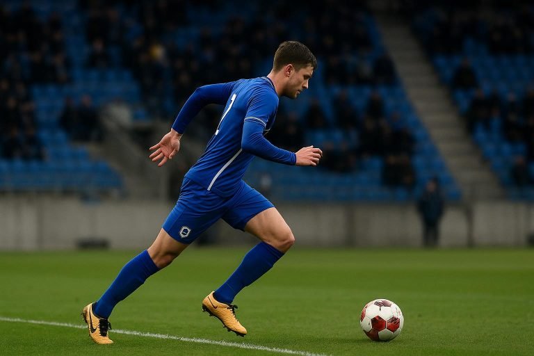 Zakaria El Ouahdi van KRC Genk in actie tijdens een wedstrijd