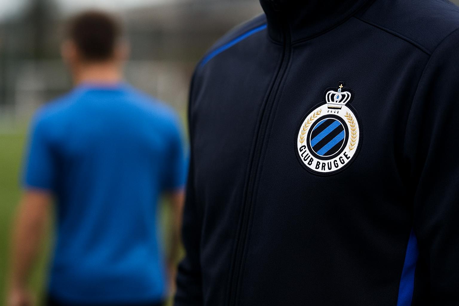 Jorne Spileers in Club Brugge-tenue tijdens een trainingsmoment