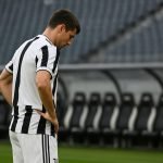 Jonathan David in het shirt van Juventus tijdens een wedstrijdmoment