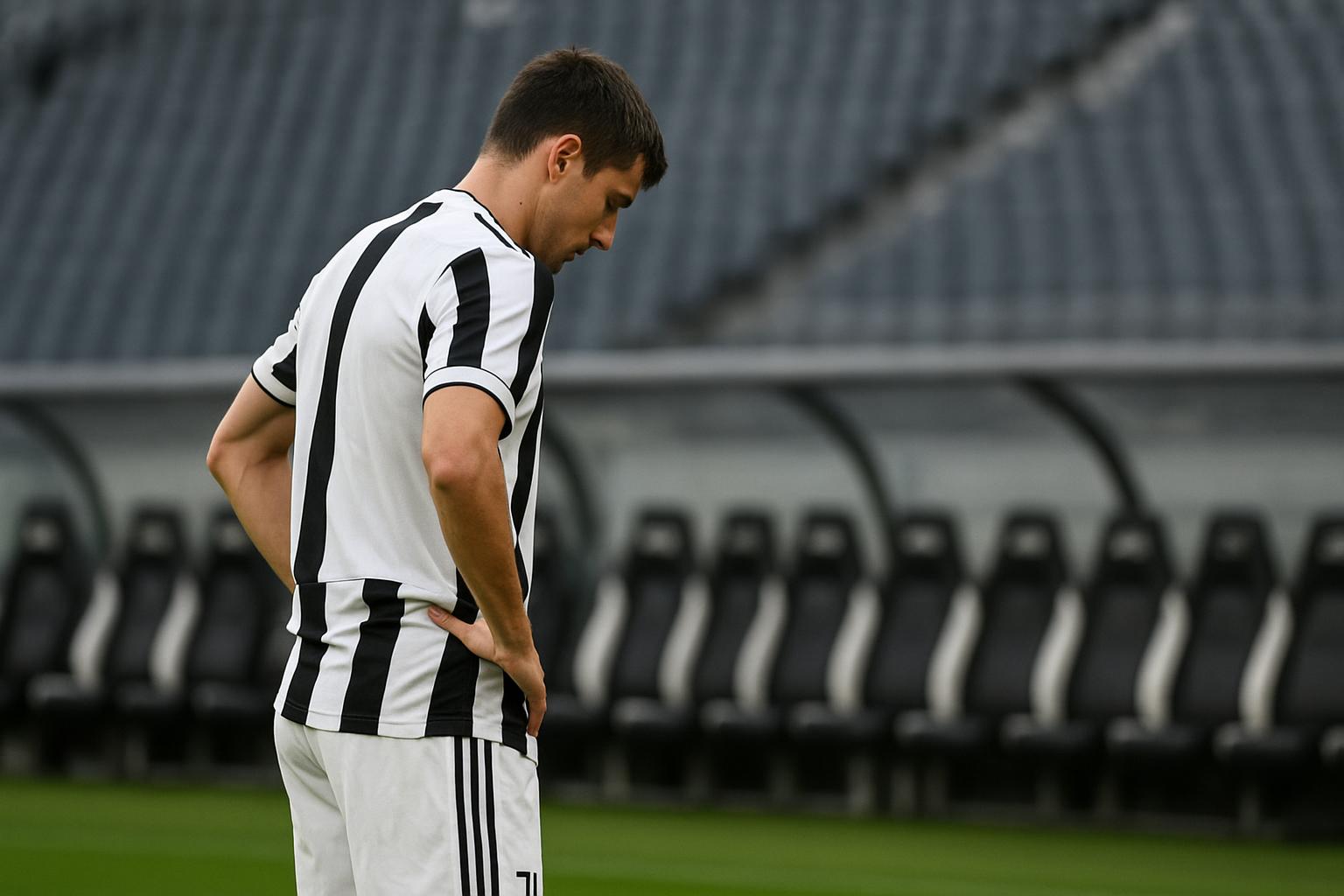 Jonathan David in het shirt van Juventus tijdens een wedstrijdmoment