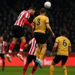 Spelmoment uit Brentford tegen Wolverhampton in de Premier League