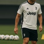 Teun Koopmeiners in Juventus-tenue tijdens een trainingsmoment
