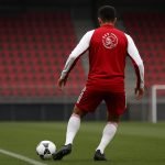 Mika Godts van Ajax tijdens een trainingsmoment