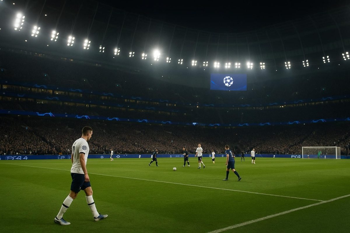 Toby Alderweireld als eregast rond Tottenham Hotspur tijdens een Champions League-avond