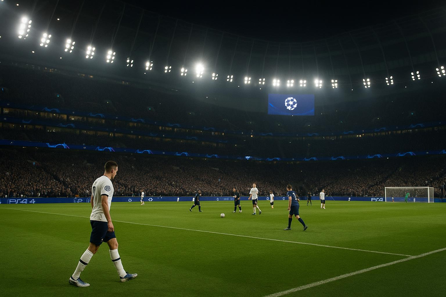 Toby Alderweireld als eregast rond Tottenham Hotspur tijdens een Champions League-avond