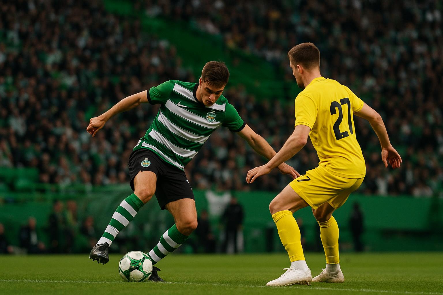 Spelmoment tijdens Sporting CP tegen FK Bodø/Glimt in het Estádio José Alvalade