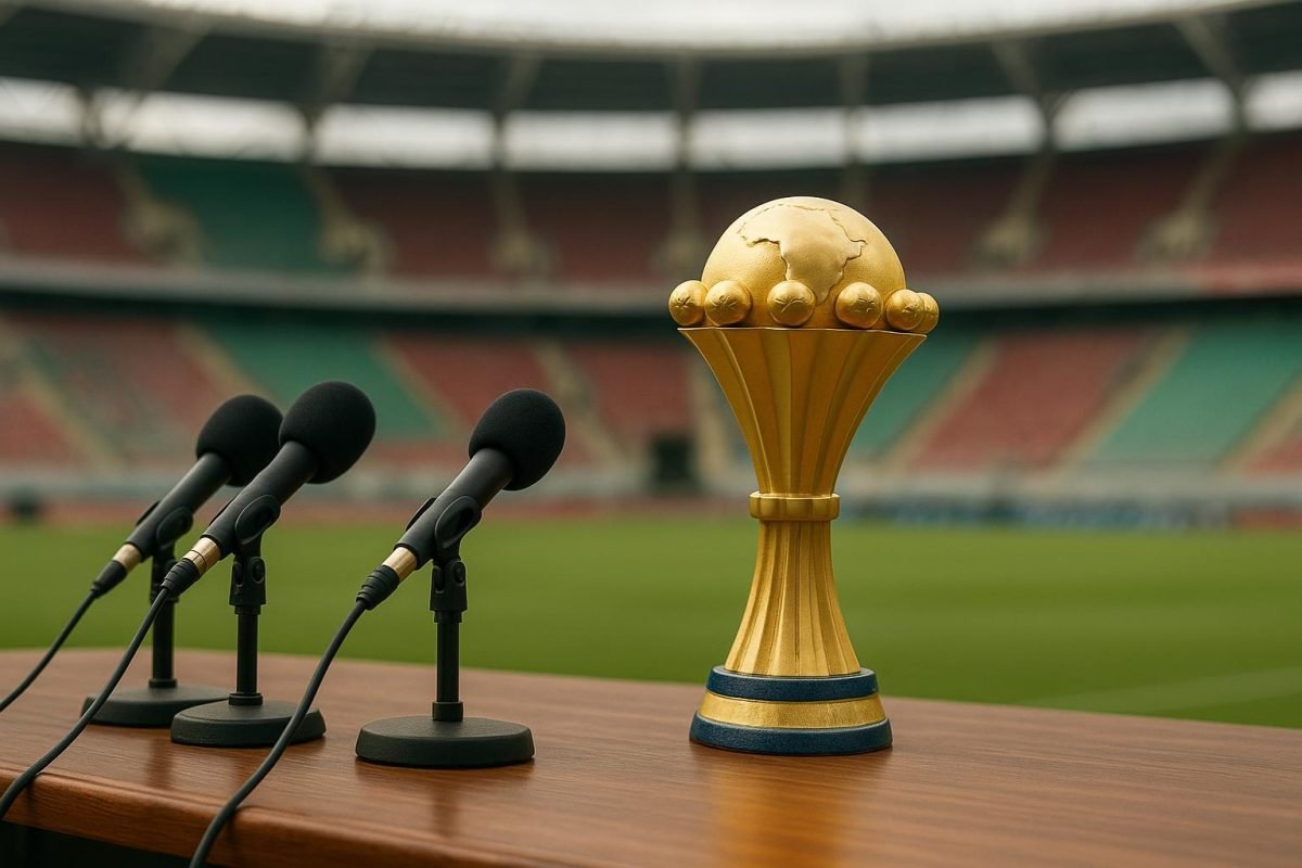 Sfeerbeeld in een stadion rond de Africa Cup na het omstreden verdict over de finale tussen Senegal en Marokko