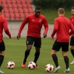 Youri Tielemans bij de Rode Duivels tijdens een trainingsmoment
