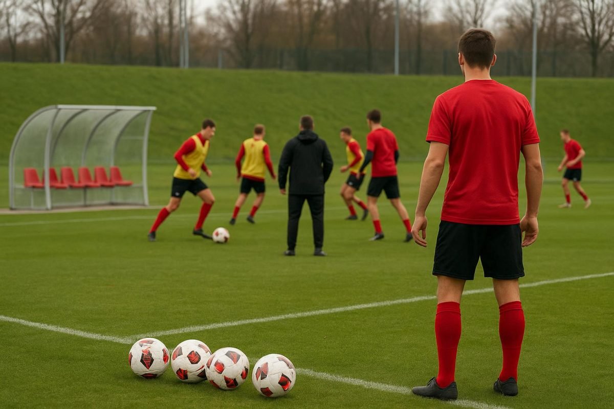 Sfeerbeeld in en rond het Regenboogstadion van Zulte Waregem tijdens een trainingsmoment