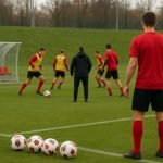 Sfeerbeeld in en rond het Regenboogstadion van Zulte Waregem tijdens een trainingsmoment