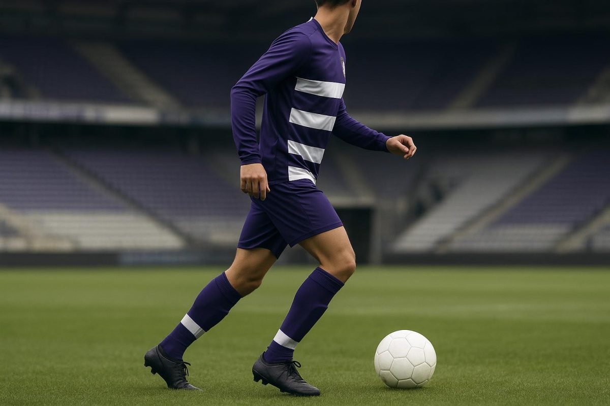 Nathan De Cat van RSC Anderlecht in actie tijdens een wedstrijdmoment.