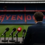 Dennis te Kloese, directeur van Feyenoord, tijdens een persmoment.