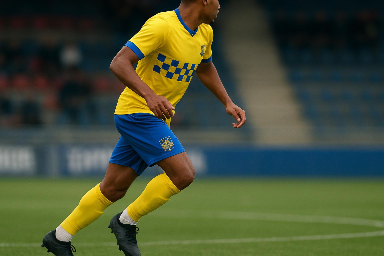 Sfeerbeeld rond KVC Westerlo in een wedstrijdcontext, met focus op een defensieve middenvelder zonder herkenbare gezichten.