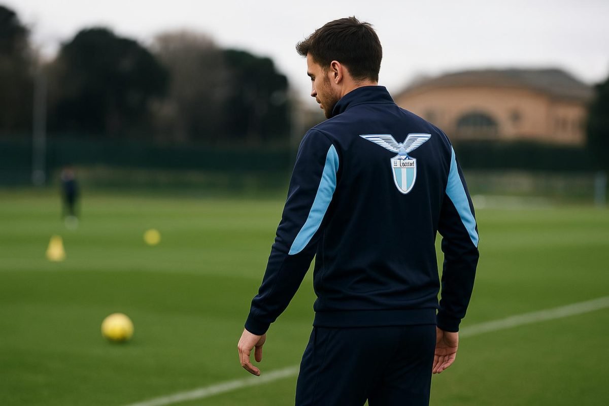 Kenneth Taylor in trainingscontext bij Lazio in Rome