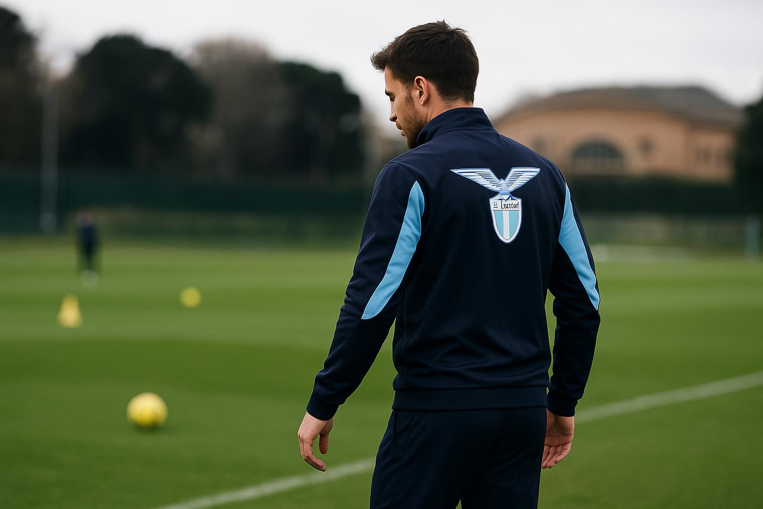 Kenneth Taylor in trainingscontext bij Lazio in Rome