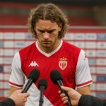 Wout Faes tijdens een trainingsmoment bij AS Monaco