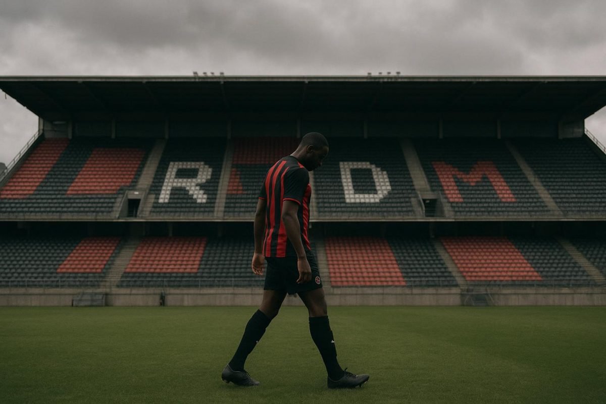 Sombere sfeer rond RWDM Brussels met een leeg stadion op de achtergrond